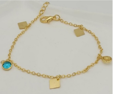 Radiant Reverie, Handcrafted, Brass Anklet, 18K Gold, Buy Radiant Reverie Online